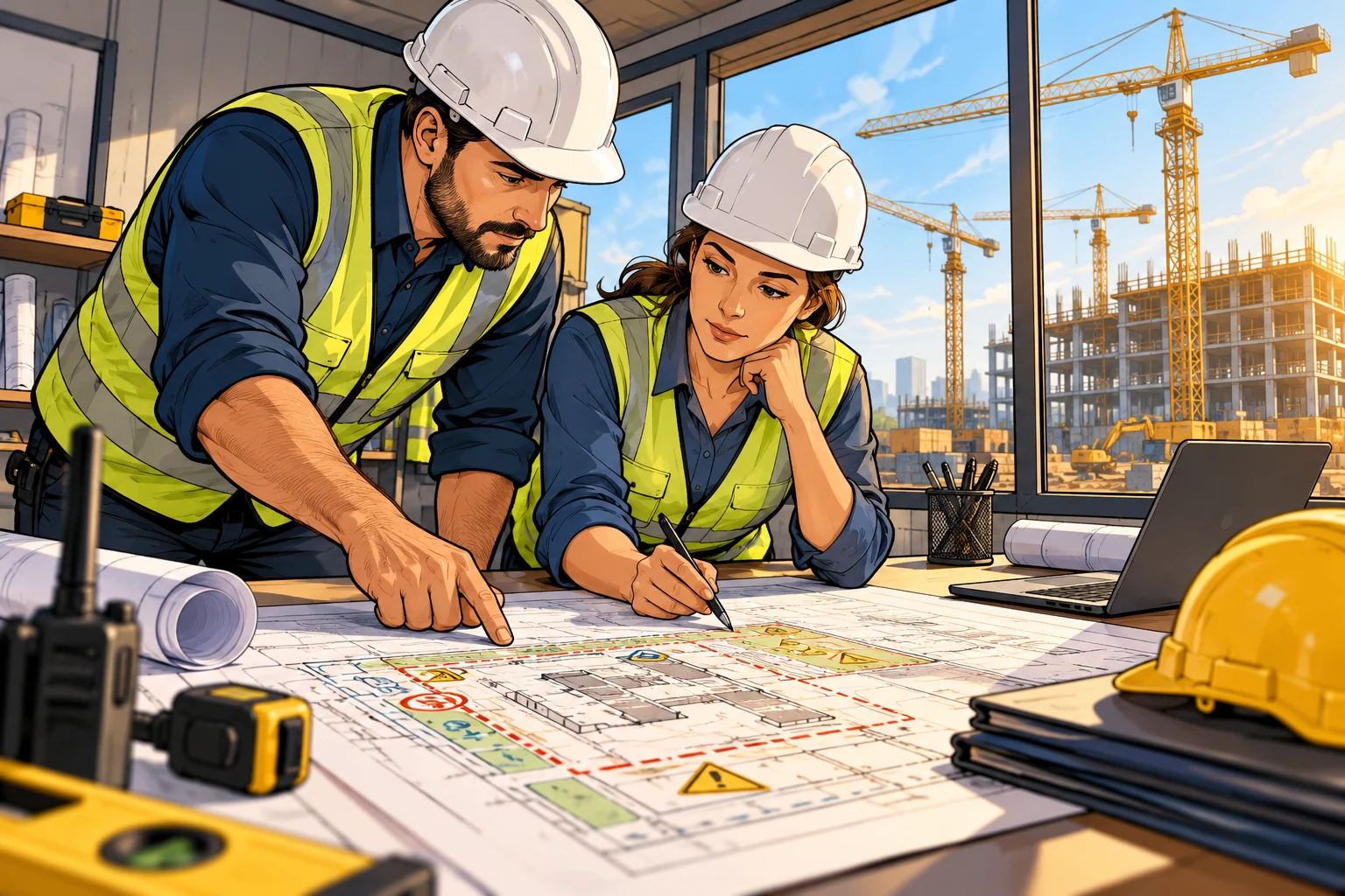 Ilustracja tematu: Szkolenie BHP dla kierowników budowy, inżynierów i brygadzistów