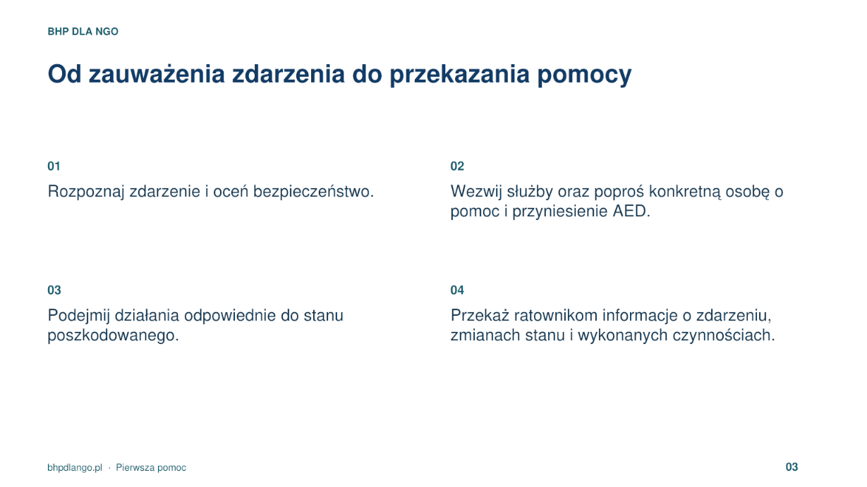 Pierwsza pomoc, przykładowy slajd 3